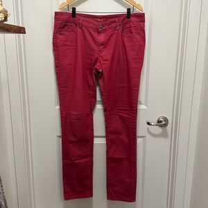 Prana Kayla Red High Rise Tall Length Jean 14 / 32